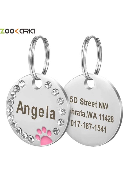 Mor Tarzı Köpek Künyesi Kişiselleştirilmiş Pet Köpek Kedi Kımlığı Etiketi Kazınmış Özel Köpek Tasması Aksesuarları Köpekler Kediler Için Özelleştirilmiş Adres Adı Etiketi (Yurt Dışından) indirimleri