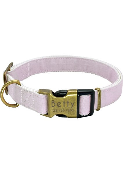 Gri Stil L Beden Kişiselleştirilmiş Köpek Tasması Naylon Küçük Büyük Köpekler Köpek Tasması Küçük Orta Büyük Pet Pitbull Chihuahua Pembe Için Isim Kimliği Oyma (Yurt Dışından)