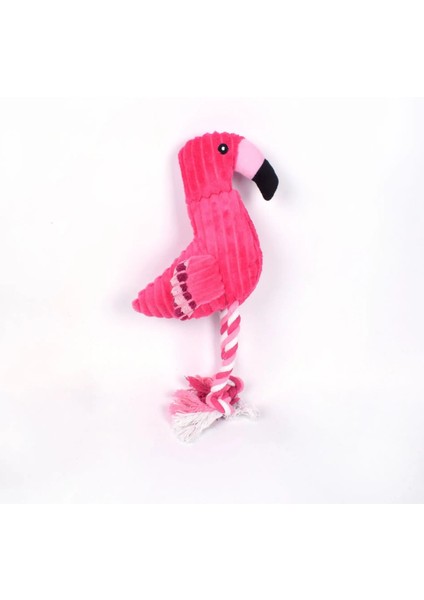 Flamingo Tarzı Köpek Oyuncakları Yumuşak Peluş Cızırtılı Köpek Oyuncakları Karikatür Sevimli Dinozor Evcil Kedi Oyuncak Açık Oyun Etkileşimli Küçük Köpek Çiğneme Molar Oyuncaklar (Yurt Dışından)