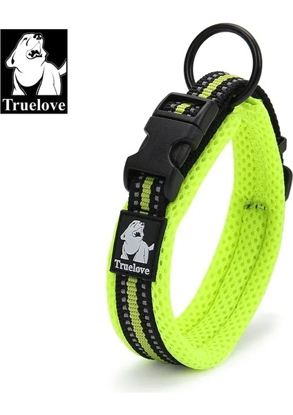 Neon Sarı Tarzı S 35-40CM Boyun Truelove Ayarlanabilir Naylon Köpek Tasmaları Örgü Yastıklı Yansıtıcı Yaka Köpek Eğitimi Için Açık Rahat Köpek Kolye Pet Için (Yurt Dışından)