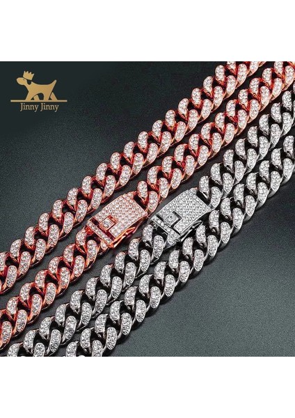 Gümüş Tarzı 45CM Köpekler Için Köpek Takı ， Elmas Altın Köpek Tasmaları ， Kedi Kolye ， Köpekler Için Elmas Yakalı Paslanmaz Çelik Köpek Tasması (Yurt Dışından) indirimleri