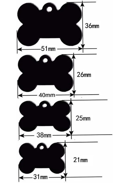 Gül Tarzı 40X26X1MM Bone Çift Taraflı Kişiselleştirilmiş Köpek Kimlik Etiketleri Özelleştirilmiş Kedi Köpek Adı Telefon Numarası Evcil Hayvan Kimlik Etiketleri Köpek Kedi Adı Telefon (Yurt Dışından) modelleri