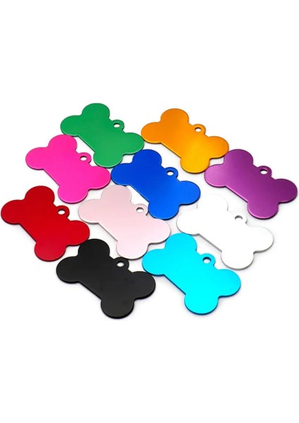 Sarı Stil 40X26X1MM Kemik Köpek Kimlik Etiketi Gravür Pet Köpek Kimlik Etiketleri Yaka Kemik Adı Numara Etiketleri Özelleştirilmiş Eloksal Alüminyum Köpek Etiketi (Yurt Dışından) modelleri