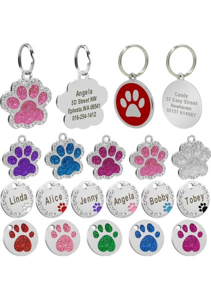 No.7 Tarzı Bedensiz Özel Köpek Künyesi Kişiselleştirilmiş Pet Köpek Yaka Aksesuarları Kazınmış Kedi Köpek Kımlık Etiketi Paslanmaz Çelik Pençe Isim Etiketi Kolye Anti-Kayıp (Yurt Dışından) fiyatları