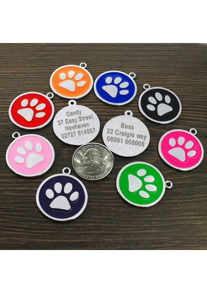 No.7 Tarzı Bedensiz Özel Köpek Künyesi Kişiselleştirilmiş Pet Köpek Yaka Aksesuarları Kazınmış Kedi Köpek Kımlık Etiketi Paslanmaz Çelik Pençe Isim Etiketi Kolye Anti-Kayıp (Yurt Dışından) indirimleri