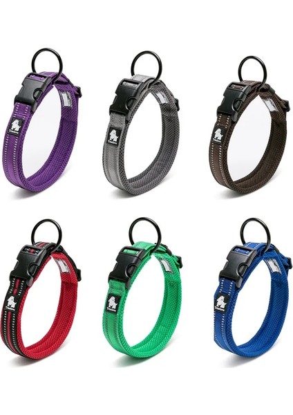 Siyah Stil Xl 50-55CM Boyun Truelove Ayarlanabilir Köpek Tasması Naylon Örgü Yastıklı Pet Yaka Köpek Eğitimi Için Yansıtıcı Açık Rahat Köpek Kolye Pet Için (Yurt Dışından)
