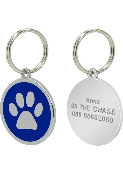 No.18 Tarzı Bedensiz Özel Köpek Künyesi Kişiselleştirilmiş Pet Köpek Yaka Aksesuarları Kazınmış Kedi Köpek Kımlık Etiketi Paslanmaz Çelik Pençe Isim Etiketi Kolye Anti-Kayıp (Yurt Dışından)