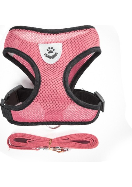 Pembe Stil Xl Büstü 46-61CM Pembe Pet Koşum ve Tasma Seti Ayarlanabilir Çekme Yok Yansıtıcı Köpekler Kediler Koşum Mesh Chihuahua Için Nefes Alabilir Köpek Koşumları (Yurt Dışından)