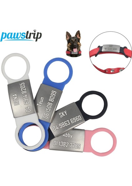 Kırmızı Boş Stil 7.8x2.0cm 1 Adet Pet Köpek Künyesi Silikon Paslanmaz Çelik Köpek Kımlık Etiketi Oyulmuş Köpek Yaka Anti-Kayıp Pet Isim Plakası Etiketleri Köpek Kedi Çekme Kauçuk (Yurt Dışından) fiyatları