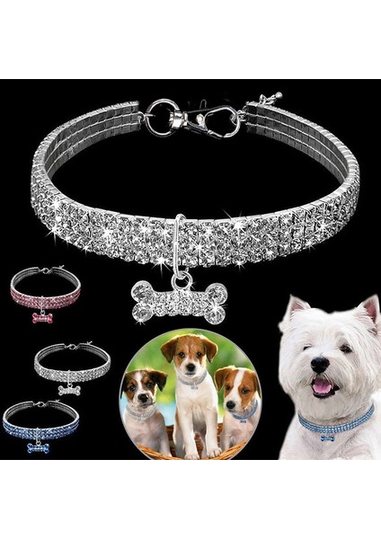 Beyaz Kalp Stili 25CM Bling Kristal Köpek Tasması Elmas Köpek Pet Parlak Tam Taklidi Kolye Yaka Pet Küçük Köpekler Malzemeleri Için Yaka (Yurt Dışından) fırsatları