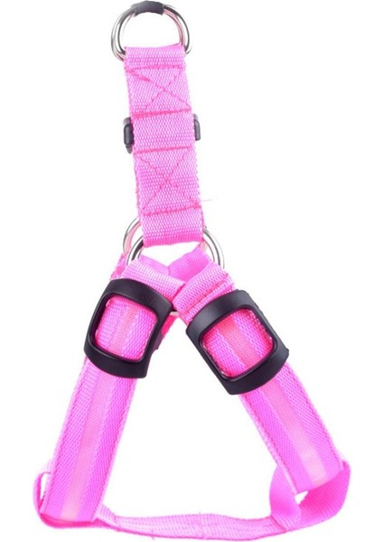 Pembe Tarzı L Beden Naylon Pet Güvenlik LED Koşum Köpek Ürünü Yanıp Sönen Işık Koşum LED Köpek Koşum Tasma Halat Kemer LED Köpek Yaka Yelek Pet Malzemeleri (Yurt Dışından)