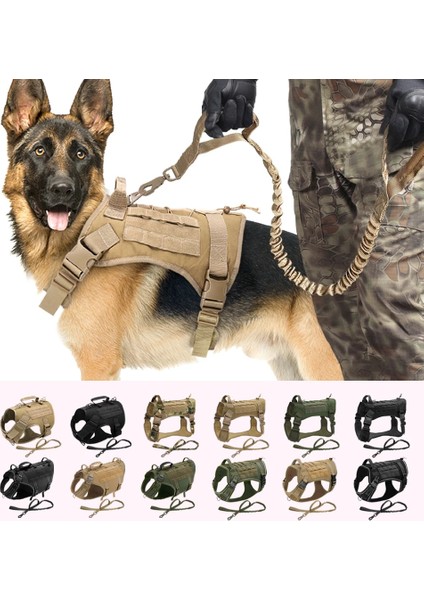 036BL Tarzı S Beden Taktik Köpek Koşum Hiçbir Çekme Ayarlanabilir Askeri Pet Eğitim Koşum Molle Yelek Orta Büyük Köpekler Açık Yürüyüş Için Kolu ile (Yurt Dışından)