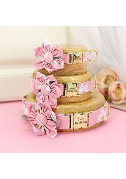 168 Pembe Stil M Beden Çiçek Persoalized Köpek Tasması Moda Baskılı Özel Naylon Köpek Tasmaları Küçük Orta Büyük Köpekler Için Ücretsiz Oyulmuş Isim Plakası ile (Yurt Dışından) fırsatları