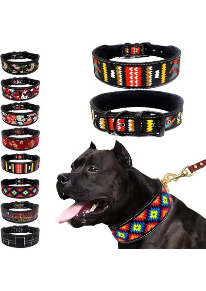 Dalgalanma Stili L Beden 10 Renkler Yansıtıcı Köpek Büyük Köpek Yaka Küçük Orta Büyük Köpekler Için Toka Ayarlanabilir Pet Yaka Pitbull Tasma Köpek Zinciri (Yurt Dışından) fiyatları