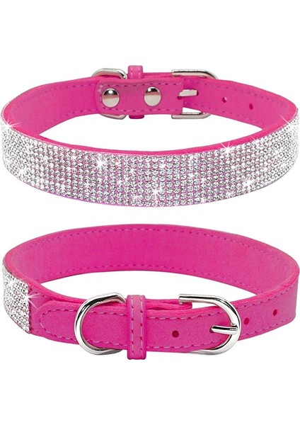 A10 Stili M 42X2CM Küçük Orta Köpekler Catuahua Pug Yorkshire Için Bling Rhinestone Köpek Kedi Yaka Ayarlanabilir Deri Ilmek Yavru Kedi Yaka (Yurt Dışından)