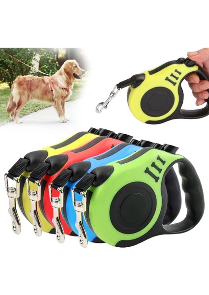 Bir Stil 5 Metre Rulet Tasma Köpek M Köpek Yaka Tasma Geri Çekilebilir Naylon Kedi Köpek Çekiş Halat Yürüyüş Koşu Pet Tasma Köpek Aksesuarları (Yurt Dışından)