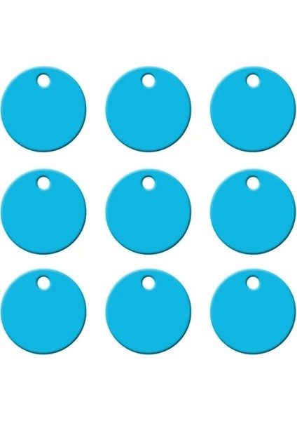 Gök Mavisi Tarzı 20 mm Yuvarlak Etiketler Köpek Evcil Hayvan Kimliği Etiketleri Alüminyum Eloksal Isim Plakası Oyulmuş Köpek Numarası Kimlik Etiketi Kartı Charm Kişiselleştirilmiş (Yurt Dışından)