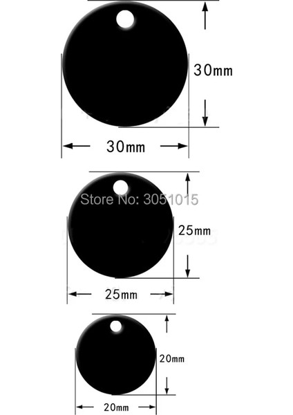 Gök Mavisi Tarzı 20 mm Yuvarlak Etiketler Köpek Evcil Hayvan Kimliği Etiketleri Alüminyum Eloksal Isim Plakası Oyulmuş Köpek Numarası Kimlik Etiketi Kartı Charm Kişiselleştirilmiş (Yurt Dışından) indirimleri