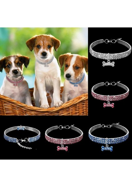 Beyaz Pençe Stili 20 Santimetre Bling Kristal Köpek Tasması Elmas Köpek Pet Parlak Tam Taklidi Kolye Yaka Pet Küçük Köpekler Malzemeleri Için Yaka (Yurt Dışından) modelleri