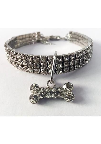 Beyaz Pençe Stili 20 Santimetre Bling Kristal Köpek Tasması Elmas Köpek Pet Parlak Tam Taklidi Kolye Yaka Pet Küçük Köpekler Malzemeleri Için Yaka (Yurt Dışından) indirimleri