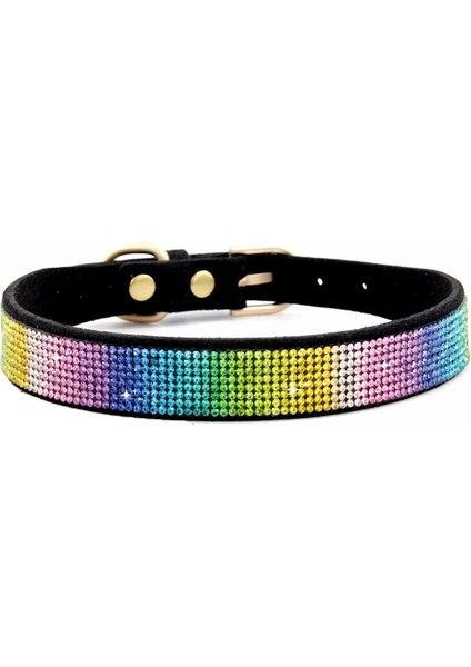 Siyah Renkli Stil Xs Beden Süet Elyaf Kristal Köpek Tasması Rahat Glitter Rhinestone Köpek Tasmaları Küçük Köpekler Kediler Için Çinko Alaşım Toka Yaka Xx (Yurt Dışından)