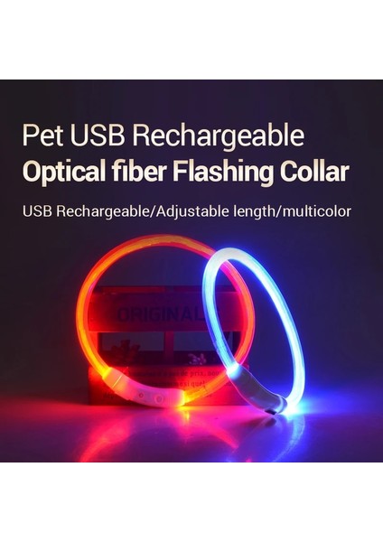Yeşil Stil L Beden Rojeco LED USB Köpek Tasması Şarj Edilebilir LED Gece Güvenliği Pet Köpek Tasmaları Tüp Yanıp Sönen Glow Parlayan Aydınlık Gece Köpek Tasma Kurşun (Yurt Dışından)