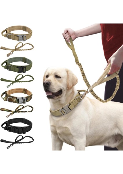 Siyah Set Stili M Beden Güçlü Köpek Askeri Taktik Yaka Pet Bungee Tasma Dayanıklı Naylon Pet Eğitim Yaka Saplı Büyük Köpekler Fransız Bulldog (Yurt Dışından) indirimleri