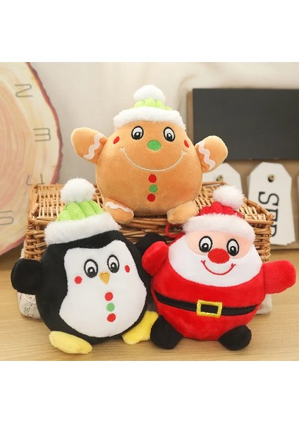 Kardan Adam Stili Pet Köpek Oyuncak Peluş Noel Bebekleri Pet Azı Dişleri Diş Bebek Bb Denilen Sondaj Peluş Isırmaya Dayanıklı Oyuncak Noel Baba Penguen Kardan Adam (Yurt Dışından)