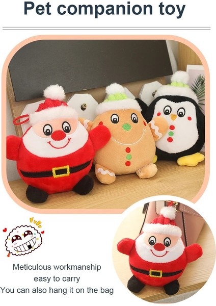 Kardan Adam Stili Pet Köpek Oyuncak Peluş Noel Bebekleri Pet Azı Dişleri Diş Bebek Bb Denilen Sondaj Peluş Isırmaya Dayanıklı Oyuncak Noel Baba Penguen Kardan Adam (Yurt Dışından)