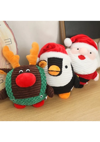 Kardan Adam Stili Pet Köpek Oyuncak Peluş Noel Bebekleri Pet Azı Dişleri Diş Bebek Bb Denilen Sondaj Peluş Isırmaya Dayanıklı Oyuncak Noel Baba Penguen Kardan Adam (Yurt Dışından)