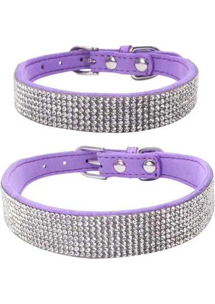 A11 Stili L51X2 5cm Küçük Orta Köpekler Catuahua Pug Yorkshire Için Bling Rhinestone Köpek Kedi Yaka Ayarlanabilir Deri Ilmek Yavru Kedi Yaka (Yurt Dışından)
