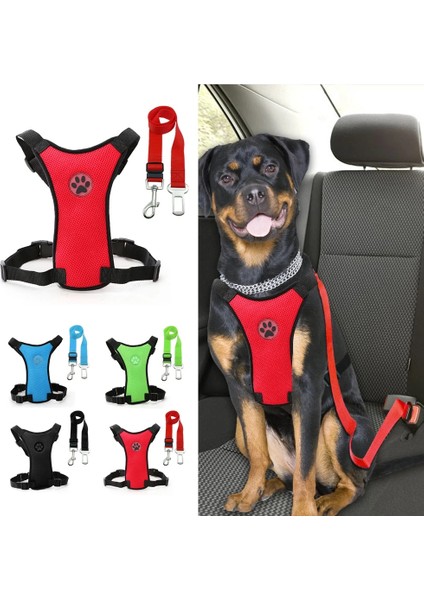 Kırmızı Stil M Beden Naylon Nefes Örgü Köpek Koşum Yelek Güvenlik Pet Araba Emniyet Kemeri Köpek Tasma Kurşun Ayarlanabilir Araç Koşum Orta Büyük Köpekler Için (Yurt Dışından) modelleri
