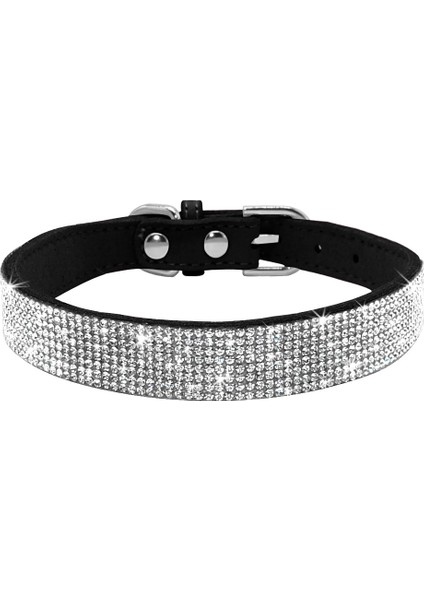 Siyah Stil S Beden Bling Taklidi Köpek Kedi Tasmaları Deri Pet Köpek Yavrusu Yaka Yürüyüş Küçük Orta Köpekler Için Tasma Kurşun Catuahua Pug Yorkie (Yurt Dışından)