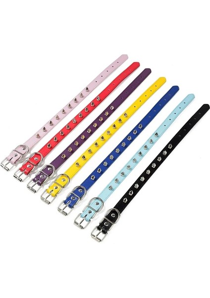 Siyah Set Stili S Beden Arp Çivili Çivili Deri Köpek Tasmaları Küçük Orta Büyük Köpekler Için Pu Pet Yaka Perçinler Isırma Karşıtı Evcil Hayvan Ürünleri Boyun Askısı (Yurt Dışından)
