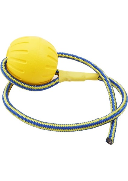 Sarı Stil 7cm cm Pet Köpek Eğitim Oyuncak Topu Yıkılmaz Katı Lastik Top Çiğneme Taşıyıcı Halat Bite ile Bite Oyuncak Oyna (Yurt Dışından)