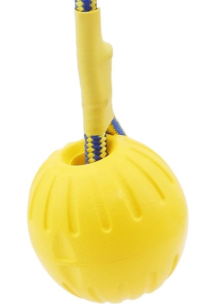 Sarı Stil 7cm cm Pet Köpek Eğitim Oyuncak Topu Yıkılmaz Katı Lastik Top Çiğneme Taşıyıcı Halat Bite ile Bite Oyuncak Oyna (Yurt Dışından)