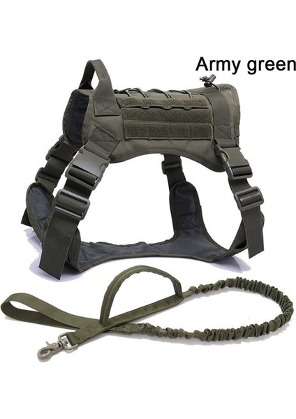 A-Kayışlar ve Ip Stili L Beden Taktik Hizmet Köpek Yelek Nefes Askeri Köpek Giysileri K9 Koşum Ayarlanabilir Boyut Eğitim Avcılık Molle Köpek Taktik Koşum (Yurt Dışından)
