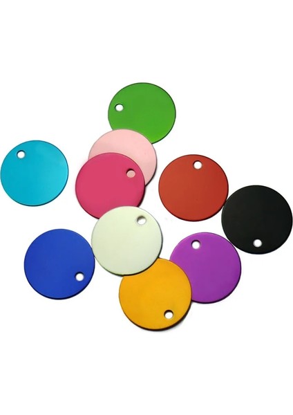 Yeşil Stil 20 mm Yuvarlak Etiketler Köpek Evcil Hayvan Kimliği Etiketleri Alüminyum Eloksal Isim Plakası Oyulmuş Köpek Numarası Kimlik Etiketi Kartı Charm Kişiselleştirilmiş (Yurt Dışından) modelleri