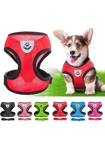 Yeşil Stil L Büst 42-56CM Pembe Pet Koşum ve Tasma Seti Ayarlanabilir Çekme Yok Yansıtıcı Köpekler Kediler Koşum Mesh Chihuahua Için Nefes Alabilir Köpek Koşumları (Yurt Dışından)