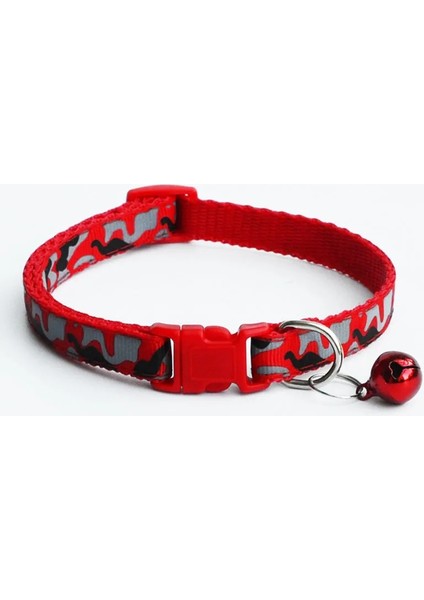 Kırmızı Stil M Beden Hassas Güvenlik Rahat Naylon Köpek Yaka Boyun Askısı Moda Ayarlanabilir Camo Bell Pet Köpek Tasması Sıcak Satış (Yurt Dışından)