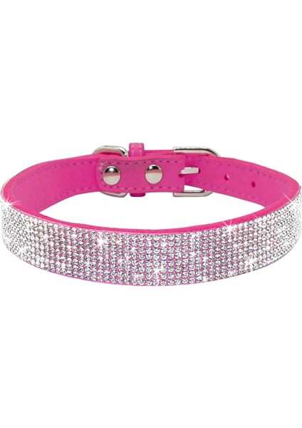 Gül Kırmızı Stili L Beden Bling Taklidi Köpek Kedi Tasmaları Deri Pet Köpek Yavrusu Yaka Yürüyüş Küçük Orta Köpekler Için Tasma Kurşun Catuahua Pug Yorkie (Yurt Dışından)