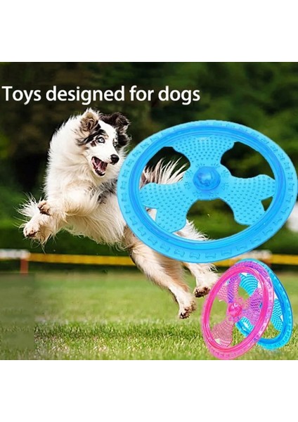 Mavi Stil Köpek Tpr Uçan Diskler Yanıp Sönen LED Işıkları Evcil Hayvan Eğitim Halkası Dayanıklı Bite Oyuncak Diski Açık Interaktif Oyun Gecesi Oyuncakları Oynayan (Yurt Dışından) fiyatları
