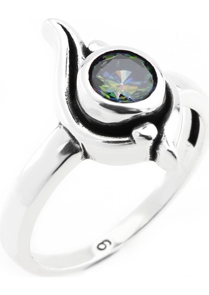 Gümüş 925 Ayar Kadın Gümüş Mistik Topaz Taşlı