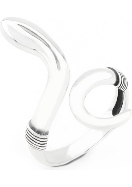 Gümüş 925 Ayar Kadın Yılan Yüzük