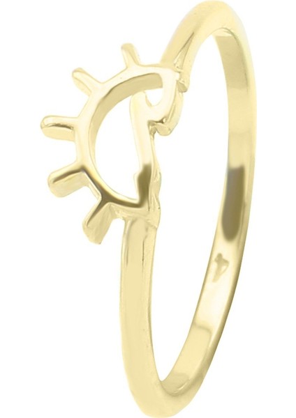 Gümüş 925 Ayar Kadın Gümüş Yüzük Altın Kaplama