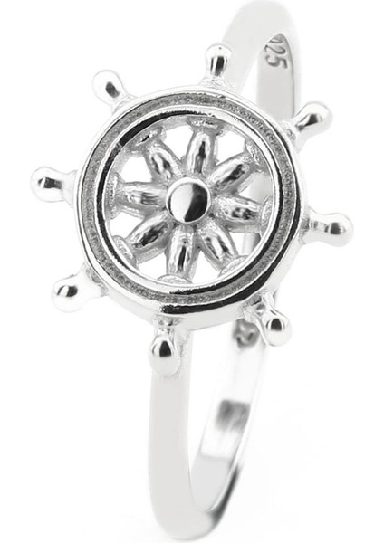 Gümüş 925 Ayar Kadın Gümüş Yüzük Deniz Demi Direksiyon