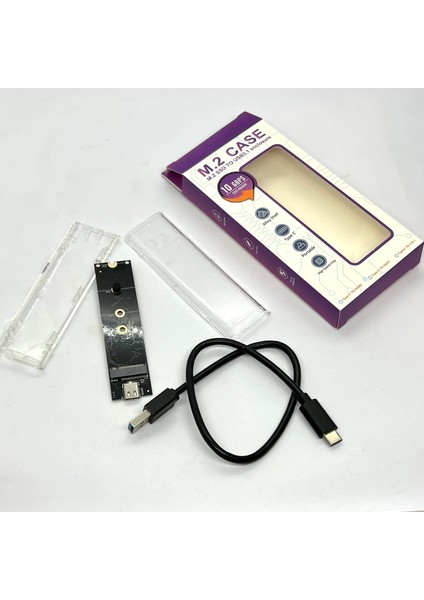 Yeni Tip Işıklı Vidasız Nvme Kutu M.2 Nvme SSD Harddisk Kutusu Usb3.1 Type-C Gen2 10GBPS M-Key SSD Usb-C