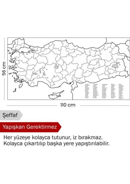 Türkiye Ve Dünya Haritası Yapışkansız Statik Tutunan Not Kağıt Tutucu Özellikli Pratik Akıllı Kağıt indirimleri