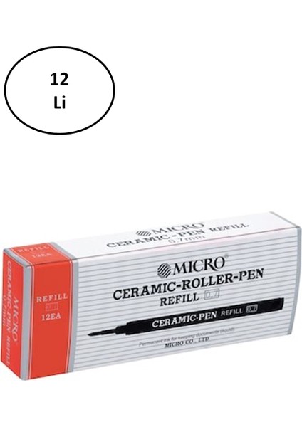 Micro Ceramic Refil Kırmızı 0,7 12'li