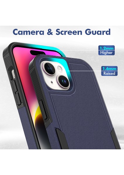 iPhone 15 Çift Katmanlı Koruma Pc+Tpu Kapak Düşüş Önleyici Telefon Kasası Telefon Kılıfı (Yurt Dışından) fırsatları